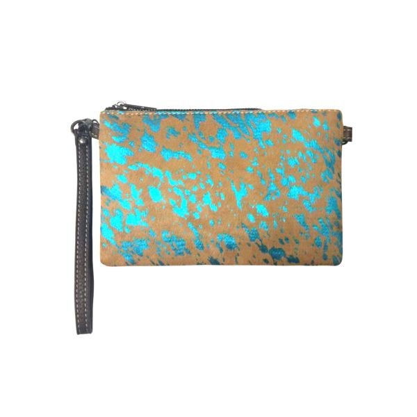 RLH-008 CF MONTANA WEST HAIR-ON LEATHER CLUTCH