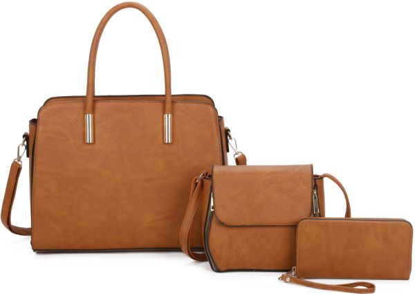 LF22508-T3 BR CROSSBODY WITH WALLET SETS