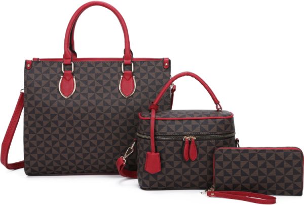 SJ2093-T3 BD 2HANDBAGS WITH 1WALLET SET
