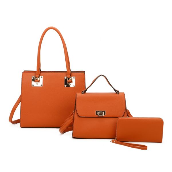 LF21168-T3 OR 3PC FASHION HANDBAG WITH WALLET