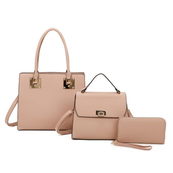 LF21168-T3 PK 3PC FASHION HANDBAG WITH WALLET