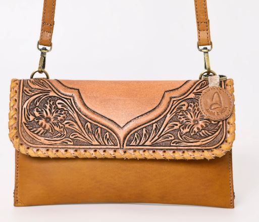 A&A-841A TN Montana West 100% Genuine Oily Calf Leather Crossbody