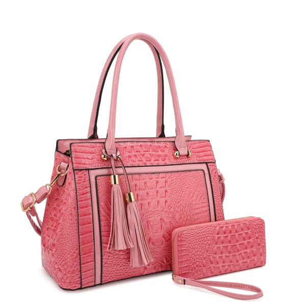 ES-3422 PK CROCO SET WITH WALLET
