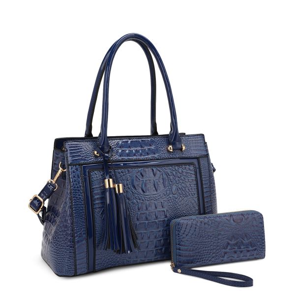 ES-3422 BL CROCO SET WITH WALLET