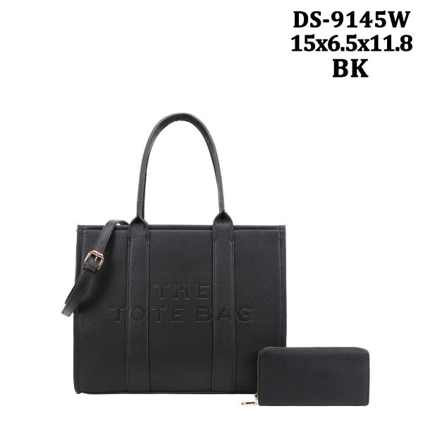 DS-9145W RD DESIGNER TOTE BAG WITH WALLET