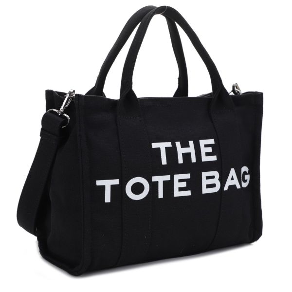 EJ15033X BLK CANVAS TOTE BAG