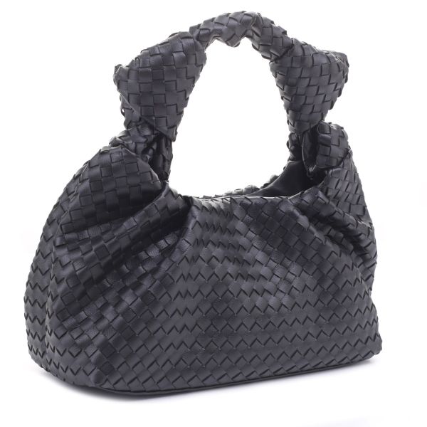 EJ85048 BK HOBE WOVEN BAG