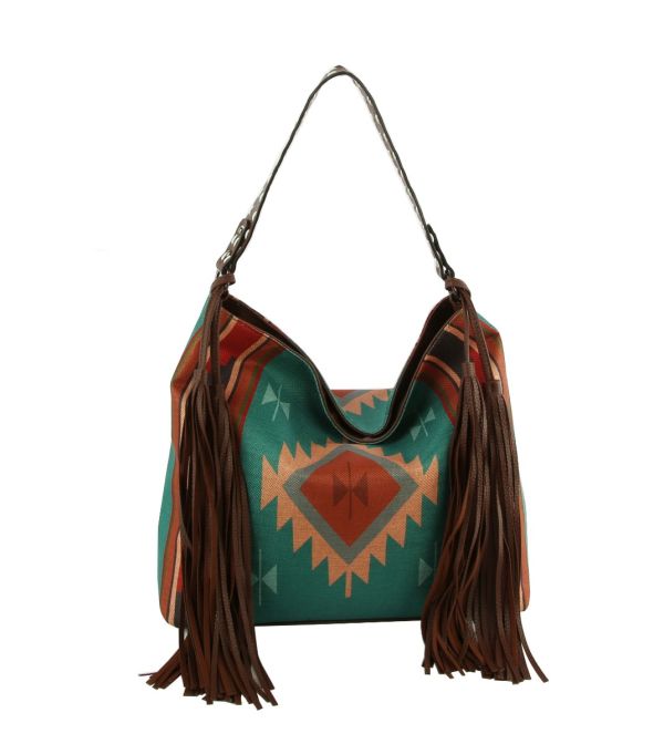 LHU441-1 GN FRINGE BAG