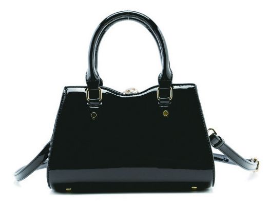 M1040 BK PATTERN LETHER BAG