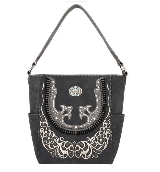 MW1104G-920 BK Montana West Cut-Out Collection Concealed Carry Hobo