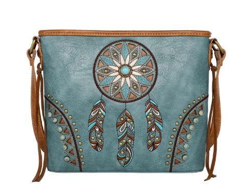 MW1206G-9360 TQ Montana West Embroidered Collection Concealed Carry Crossbody