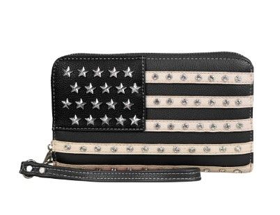 US04-W003 BLK Montana West American Pride Collection Wallet