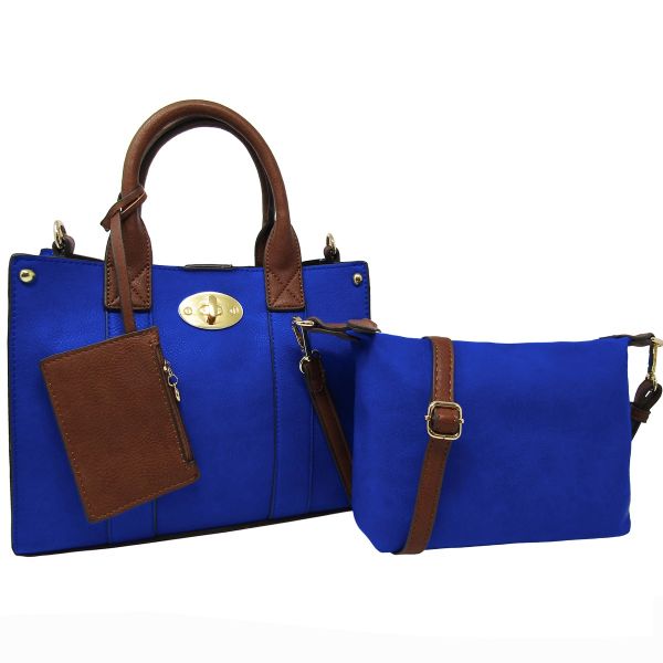 WU061 R BL FASHION SATCHEL 3 IN 1 BAG