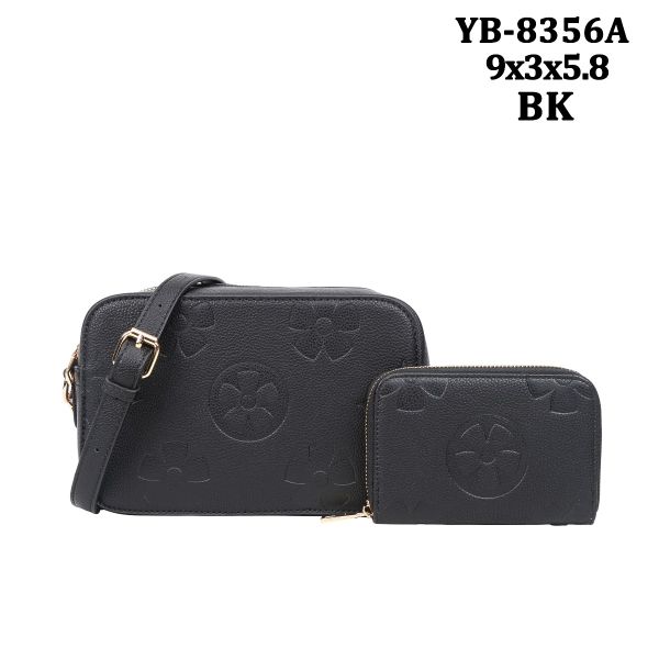 YB-8356A BK CROSSBODY BAG WITH WALLET