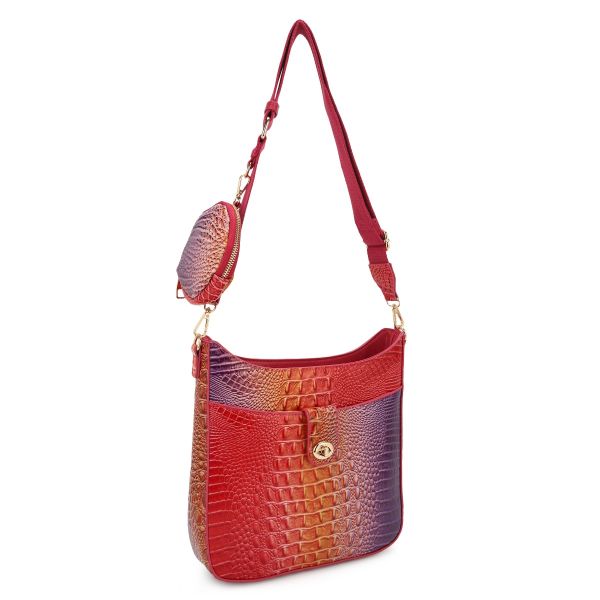ZZS-20478 FU/FU CROCO BAG WITH COIN CASE