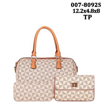 007-8092S TP MONOGRAM SATCHEL 3PC SETS