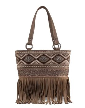 MW1330G-8317 KH Montana West Tooled/Embroidered Collection Concealed Carry Tote