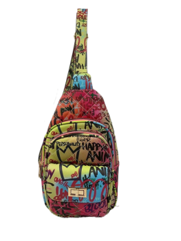 6606 GRF-A  GRAFFITI ORGANIZER CROSS BODY BAG
