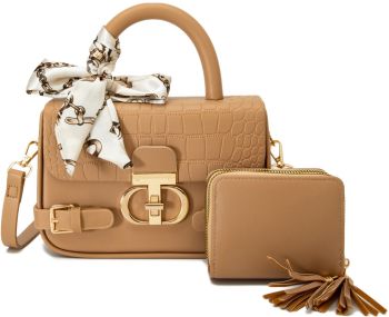 PU913-M2 APRICO HANDBAG WITH WALLET SET