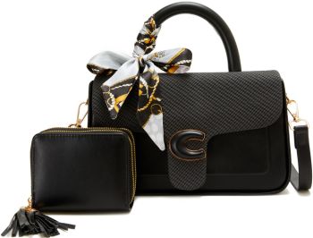 PU902-M2 BK DESIGNER BAG WITH WALLET
