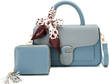PU902-M2 BL DESIGNER BAG WITH WALLET
