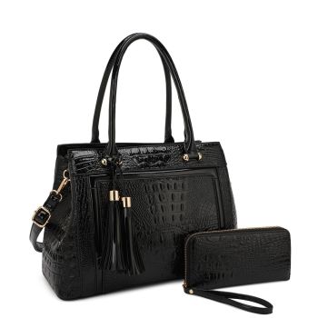ES-3422 BK CROCO SET WITH WALLET