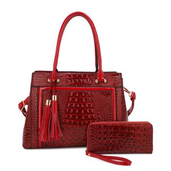 ES-3422 RD CROCO SET WITH WALLET
