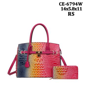 CE-6794W RS RAINBOW CROCO WITH WALLET