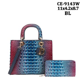 CE-9143W BL RAINBOW CROCO WITH WALLET