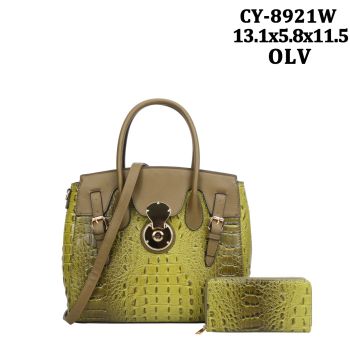 CY-8921W GN CROCO BWG WITH WALLET