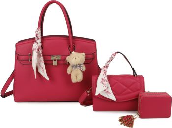 PU24126-T3 DRF 2HANDBAG WITH WALLET SET