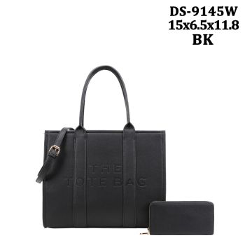 DS-9145W RD DESIGNER TOTE BAG WITH WALLET