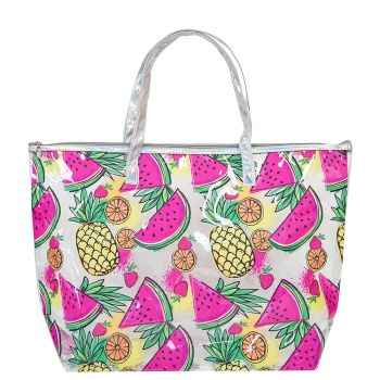 FC0112-2 CLEAR WITH CUTE PRINTED TOTE BAG
