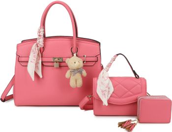 PU24126-T3 H PK 2HANDBAG WITH WALLET SET