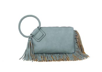 JY-0378 DBL FRINGE WRISTLET CLUTCH 