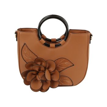 LHU460-1 BR FLOWER DESINER BAG