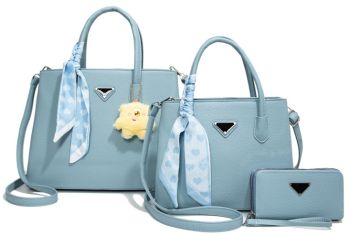 PU-21027-T3 LBL 2 HANDBAGS WITH WALLET SET
