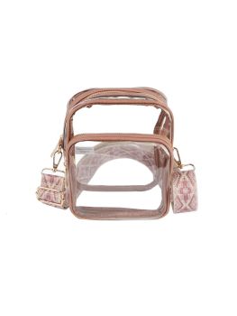 LQ287-BS CLEAR FUAX VEGAN LEATHER WITH GUITAR STRAP