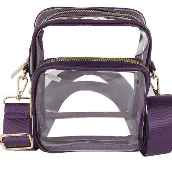 LQ287-PP CLEAR FUAX VEGAN LEATHER WITH GUITAR STRAP