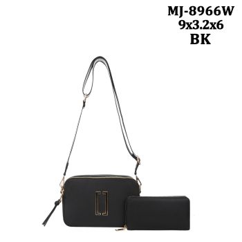MJ-8966W BK DESIGNER CROSBODY WITH WALLET