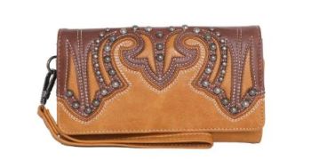 MW1055-W010 BR Montana West Embroidered Collection Wallet