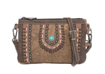 MW1065-181 CF  Montana West Embossed Collection Crossbody/Wristlet