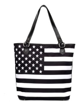 MW1084G-8113 BK Montana West American Pride Concealed Carry Tote