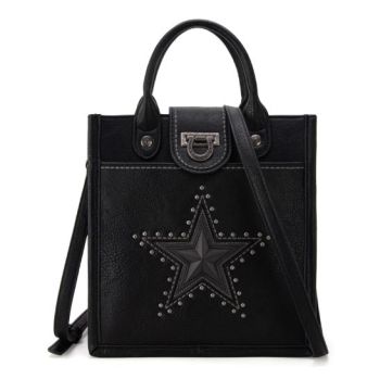 MW1288-8360 BK Montana West Lonestar Collection Tote/ Crossbody