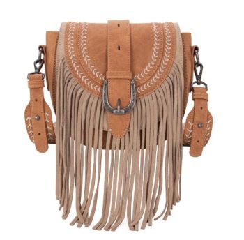 MW1289-8360 TN Montana West Buckle Fringe Collection Saddle Bag/Crossbody