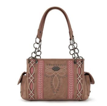 MW1325G-8085 PK Montana West Cut-Out Embroidered Concealed Carry Satchel