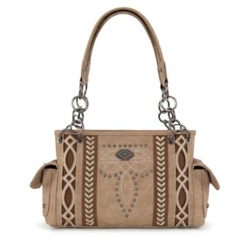 MW1325G-8085 TN Montana West Cut-Out Embroidered Concealed Carry Satchel