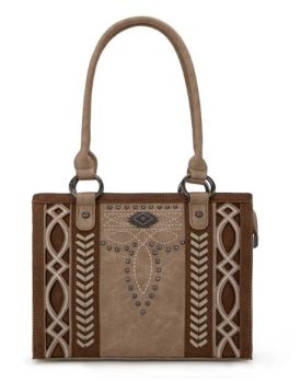 MW1325G-8317 TN Montana West Cut-Out Embroidered Concealed Carry Tote