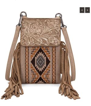 MW1328-1835 TN Montana West Tooled/Embroidered Collection Phone Crossbody Bag