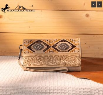 MW1330-W018 TN Montana West Tooled Embroidered Collection Wallet